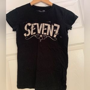 Seven rhinestone tee